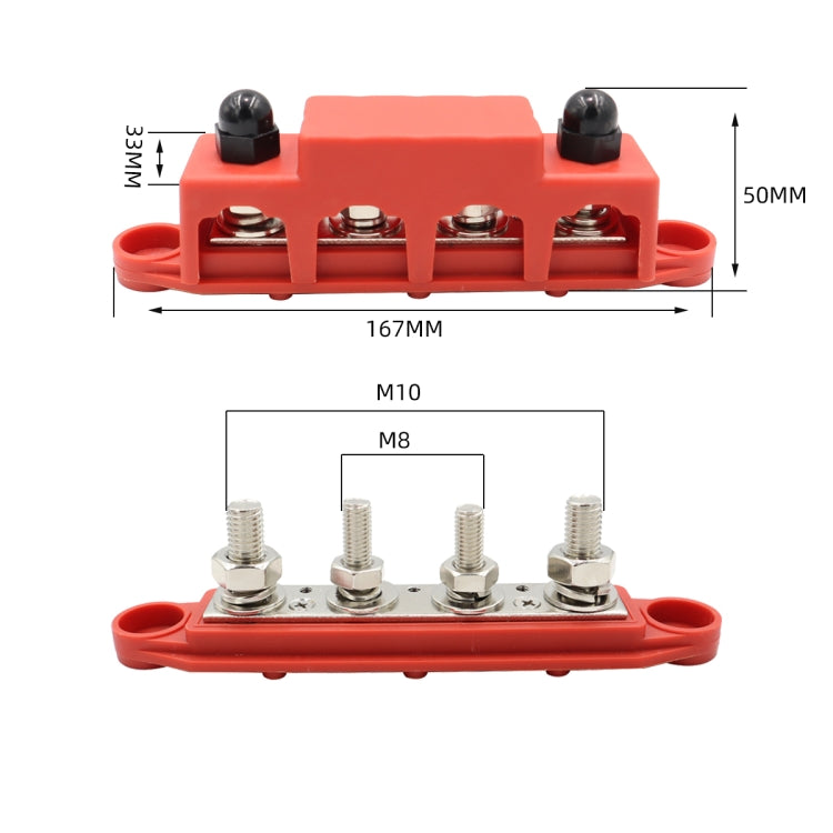 CP-4018 M10+M8 Power Distribution Block Terminal Studs Set with Terminals, CP-4018