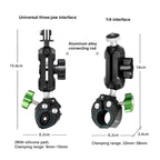 RUIGPRO Crab Clamp Action Camera Bracket, 1/4 Ball Head Mount, 1/4 Ball Head Mount with Rod, 3-claw Ball Head Mount, 3-claw Ball Head Mount with Rod, Dual-Head Crab, Dual-Head Crab with Selfie Stick, 1/4 Ball Head Dual-Head Crab with Selfie Stick      ...