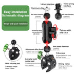 RUIGPRO Crab Clamp Action Camera Bracket, 1/4 Ball Head Mount, 1/4 Ball Head Mount with Rod, 3-claw Ball Head Mount, 3-claw Ball Head Mount with Rod, Dual-Head Crab, Dual-Head Crab with Selfie Stick, 1/4 Ball Head Dual-Head Crab with Selfie Stick      ...