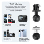 RUIGPRO Crab Clamp Action Camera Bracket, 1/4 Ball Head Mount, 1/4 Ball Head Mount with Rod, 3-claw Ball Head Mount, 3-claw Ball Head Mount with Rod, Dual-Head Crab, Dual-Head Crab with Selfie Stick, 1/4 Ball Head Dual-Head Crab with Selfie Stick      ...