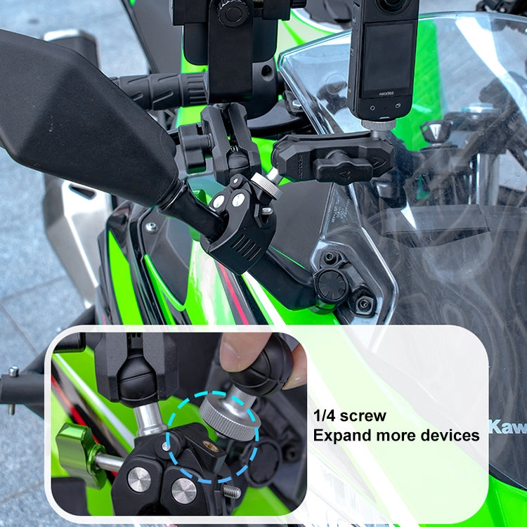 RUIGPRO Crab Clamp Action Camera Bracket, 1/4 Ball Head Mount, 1/4 Ball Head Mount with Rod, 3-claw Ball Head Mount, 3-claw Ball Head Mount with Rod, Dual-Head Crab, Dual-Head Crab with Selfie Stick, 1/4 Ball Head Dual-Head Crab with Selfie Stick      ...