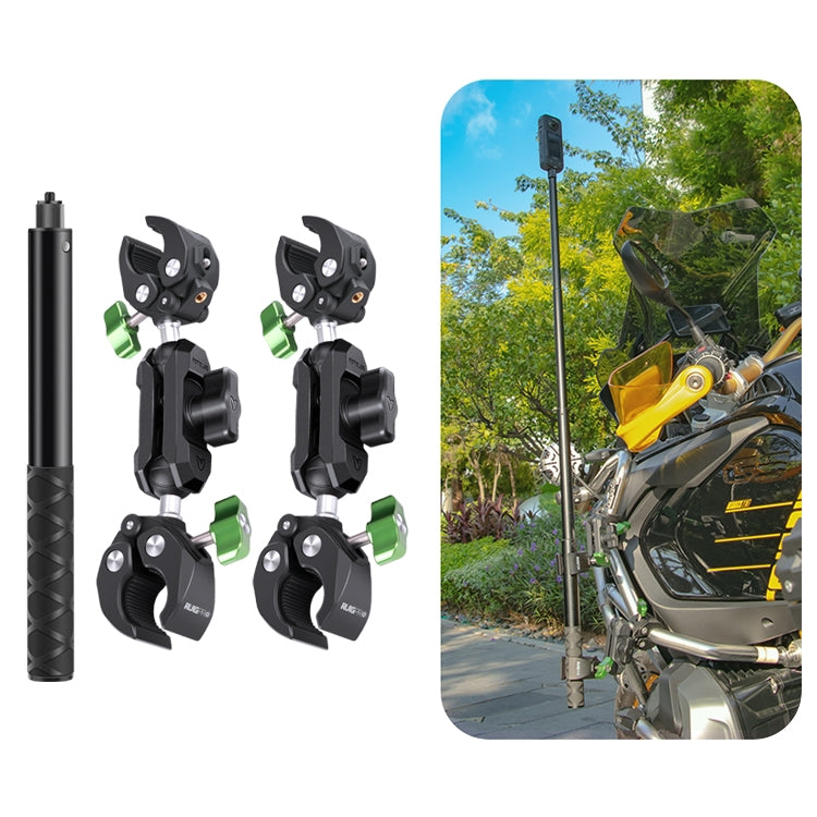 RUIGPRO Crab Clamp Action Camera Bracket, 1/4 Ball Head Mount, 1/4 Ball Head Mount with Rod, 3-claw Ball Head Mount, 3-claw Ball Head Mount with Rod, Dual-Head Crab, Dual-Head Crab with Selfie Stick, 1/4 Ball Head Dual-Head Crab with Selfie Stick      ...