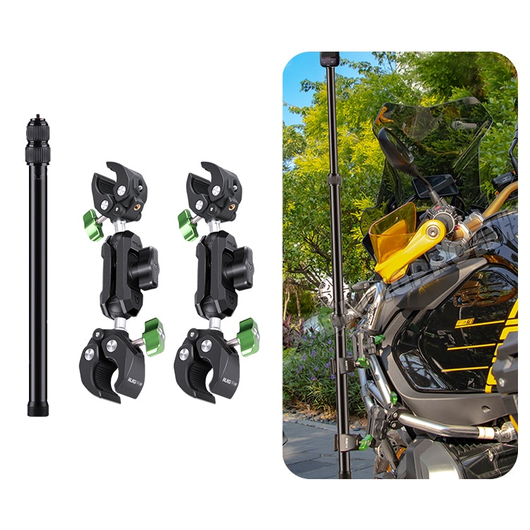RUIGPRO Crab Clamp Action Camera Bracket, 1/4 Ball Head Mount, 1/4 Ball Head Mount with Rod, 3-claw Ball Head Mount, 3-claw Ball Head Mount with Rod, Dual-Head Crab, Dual-Head Crab with Selfie Stick, 1/4 Ball Head Dual-Head Crab with Selfie Stick      ...