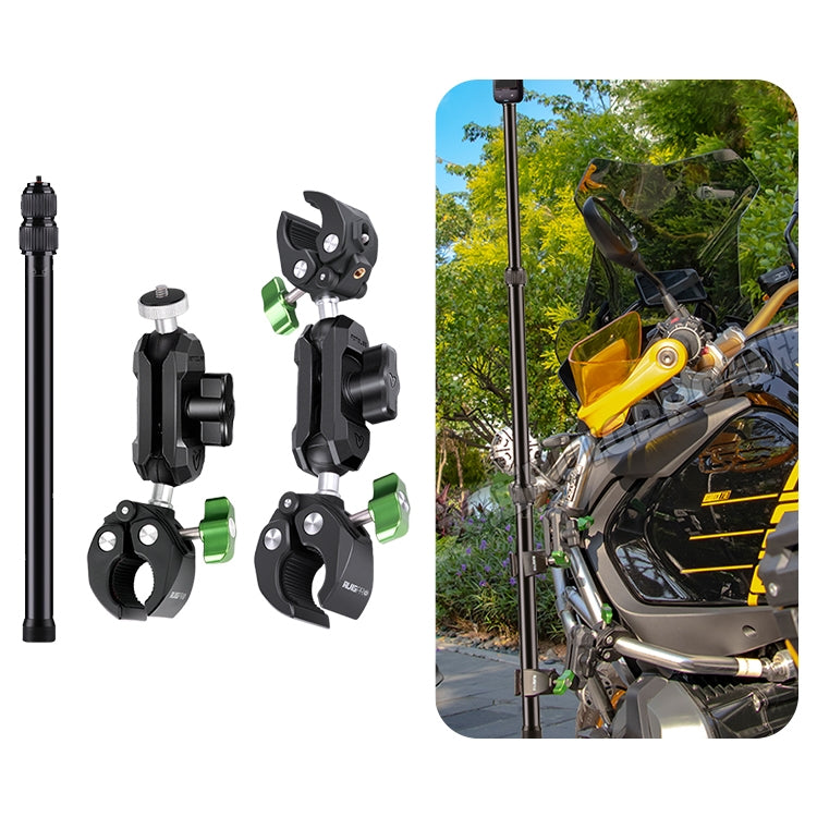 RUIGPRO Crab Clamp Action Camera Bracket, 1/4 Ball Head Mount, 1/4 Ball Head Mount with Rod, 3-claw Ball Head Mount, 3-claw Ball Head Mount with Rod, Dual-Head Crab, Dual-Head Crab with Selfie Stick, 1/4 Ball Head Dual-Head Crab with Selfie Stick      ...