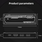 SW6V 6 in 1 Type-C to USB + HDMI + VGA + Audio 3.5 HUB Docking Station, SW6V