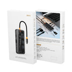 SW10V 10 in 1 Type-C to USB + HDMI + VGA + RJ45 + SD/TF + Audio 3.5 HUB Docking Station, SW10V