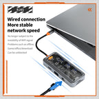 SW10V 10 in 1 Type-C to USB + HDMI + VGA + RJ45 + SD/TF + Audio 3.5 HUB Docking Station, SW10V