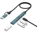 Onten UCA9703 4 in 2 USB 3.0 + Type-C to 3 Type-C + USB HUB Docking Station, UCA9703S, UCA9703