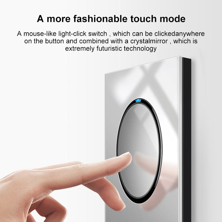 86mm Round LED Tempered Glass Switch Panel, Gray Round Glass, One Open Dual Control, Two Billing Control, Two Open Dual Control, Three Billing Control, Three Open Dual Control, Four Billing Control, Four Open Dual Control, One Open Multiple Control    ...