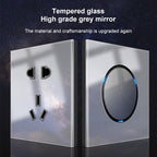 86mm Round LED Tempered Glass Switch Panel, Gray Round Glass, One Open Dual Control, Two Billing Control, Two Open Dual Control, Three Billing Control, Three Open Dual Control, Four Billing Control, Four Open Dual Control, One Open Multiple Control    ...