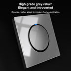 86mm Round LED Tempered Glass Switch Panel, Gray Round Glass, One Open Dual Control, Two Billing Control, Two Open Dual Control, Three Billing Control, Three Open Dual Control, Four Billing Control, Four Open Dual Control, One Open Multiple Control    ...