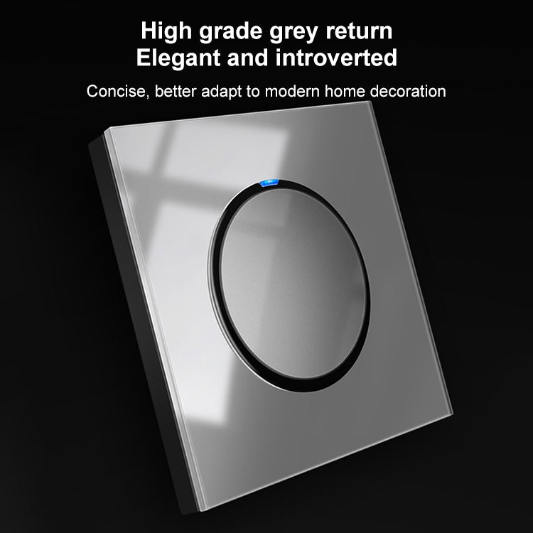 86mm Round LED Tempered Glass Switch Panel, Gray Round Glass, One Open Dual Control, Two Billing Control, Two Open Dual Control, Three Billing Control, Three Open Dual Control, Four Billing Control, Four Open Dual Control, One Open Multiple Control    ...