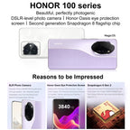 Honor 100 Pro, Screen Fingerprint Identification, 6.78 inch MagicOS 7.2 Snapdragon 8 Gen 2 Octa Core up to 3.19GHz, Network: 5G, NFC, OTG, Support Google Play, 12GB+256GB, 16GB+256GB, 16GB+512GB, 16GB+1TB