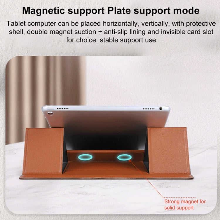 Magnetic PU Leather Tablet Laptop Folding Holder, Magnetic PU Leather Folding Holder