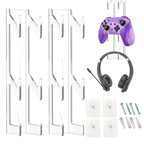 2pcs YX072 Acrylic Game Controller and Headphone Wall Mount, YX072