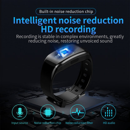 JNN C5 HD Noise Reduction Smart Recording Electronic Bracelet, 8GB, 16GB, 32GB, 64GB, 128GB