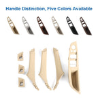For BMW F10 / F18 5 Series 7pcs Car Inside Doors Handle Pull Trim Cover, 51417225874, Right Driving(Black), Right Driving(Beige Yellow), Right Driving(Beige White), Right Driving(Grey), Right Driving(Wine Red), Right Driving(Mocha Color)