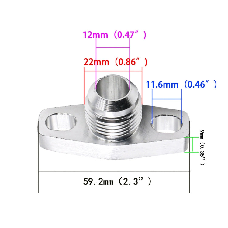 Car Turbine Oil Supply Pipe Flange Gasket AN10 Joint Adapter, For GT25 / GT28 / GT30
