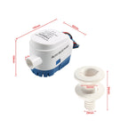 12V-1100GPH Yacht Automatic Bilge Pump with Drain Pipe, with Drain Pipe