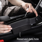 Car Multi-functional Console Box Cup Holder Seat Gap Side Storage Box, Frizzled Feather Style, Grey Front Passenger Seat, Grey Main Driver Seat, Red Front Passenger Seat, Red Main Driver Seat
