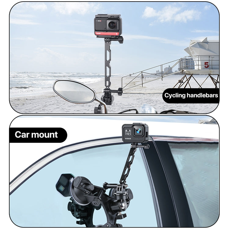 Aluminium Extension Arm Hollow Grip Extenter for DJI, Insta360, GoPro and Other Action Cameras, 20cm