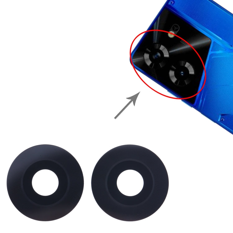 10set Back Camera Lens, For Tecno Pova 5, For Tecno Camon 20, For Tecno Spark 10C, For Tecno Spark 10, For Tecno Pova 4 LG7n, For Tecno Pova Neo 2, For Tecno Camon 19 Pro CI8