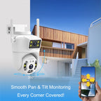 QX106 2MP Outdoor Waterproof WiFi Dual Lens Surveillance Camera, QX106