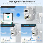 QX95 6MP WiFi Dual Camera Supports Two-way Voice Intercom & AI Recognition, QX95
