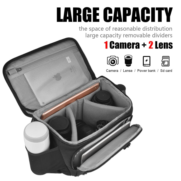Cwatcun D67 Crossbody Camera Bag Photography Lens Shoulder Bag, 22 x 15 x 15cm S, 25.5 x 16 x 17cm M, 30.5 x 16.5 x 20cm L, 36 x 21 x 24cm XL