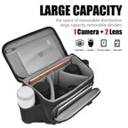 Cwatcun D67 Crossbody Camera Bag Photography Lens Shoulder Bag, 22 x 15 x 15cm S, 25.5 x 16 x 17cm M, 30.5 x 16.5 x 20cm L, 36 x 21 x 24cm XL