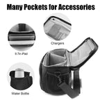 Cwatcun D67 Crossbody Camera Bag Photography Lens Shoulder Bag, 22 x 15 x 15cm S, 25.5 x 16 x 17cm M, 30.5 x 16.5 x 20cm L, 36 x 21 x 24cm XL