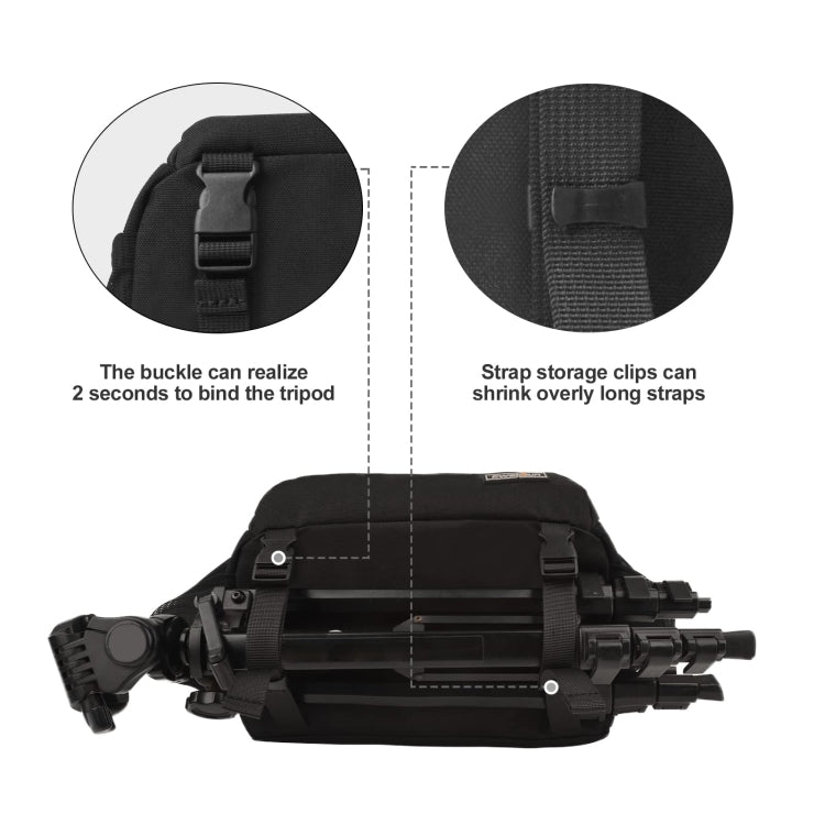 Cwatcun D67 Crossbody Camera Bag Photography Lens Shoulder Bag, 22 x 15 x 15cm S, 25.5 x 16 x 17cm M, 30.5 x 16.5 x 20cm L, 36 x 21 x 24cm XL