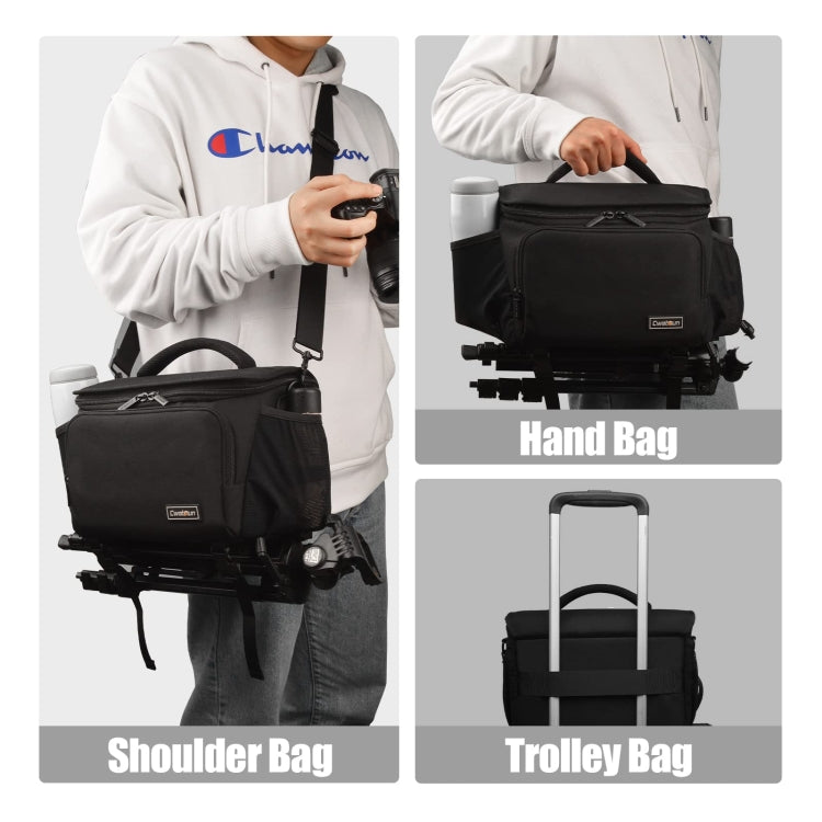Cwatcun D67 Crossbody Camera Bag Photography Lens Shoulder Bag, 22 x 15 x 15cm S, 25.5 x 16 x 17cm M, 30.5 x 16.5 x 20cm L, 36 x 21 x 24cm XL
