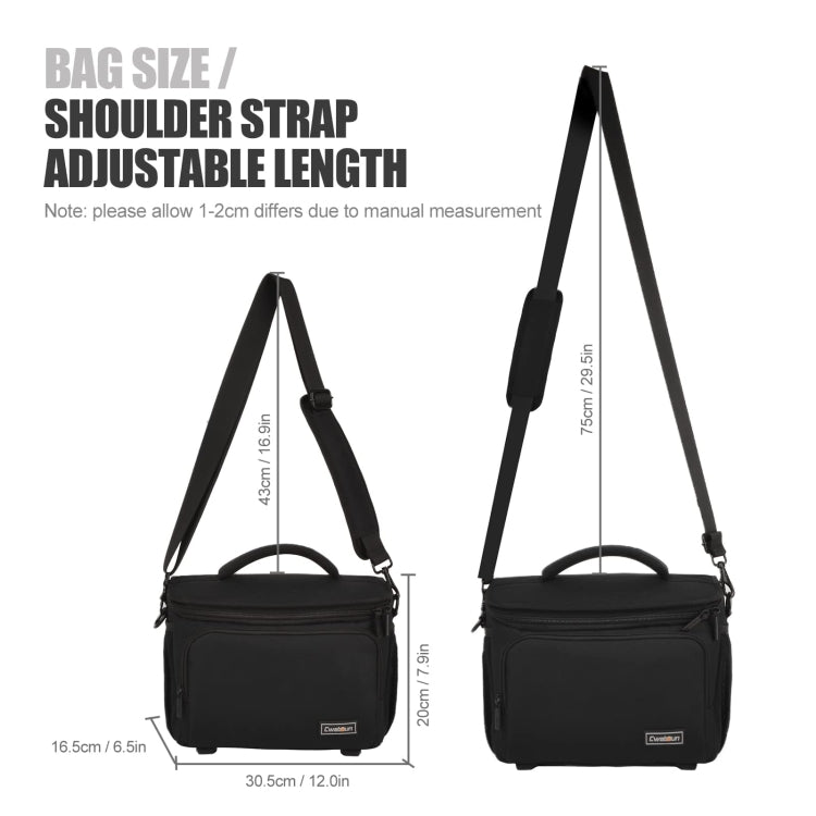 Cwatcun D67 Crossbody Camera Bag Photography Lens Shoulder Bag, 22 x 15 x 15cm S, 25.5 x 16 x 17cm M, 30.5 x 16.5 x 20cm L, 36 x 21 x 24cm XL