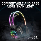 ONIKUMA X22 USB + 3.5mm Colorful Light Wired Gaming Headset with Mic, Cable length: 1.8m, X22