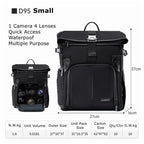 Cwatcun D95 Large Capacity Photography Backpack Shoulders Laptop Camera Bag, 27 x 37 x 16cm, 30.5 x 18 x 38cm