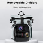Cwatcun D95 Large Capacity Photography Backpack Shoulders Laptop Camera Bag, 27 x 37 x 16cm, 30.5 x 18 x 38cm