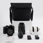 Cwatcun D103 Crossbody Camera Bag Photography Lens Shoulder Bag, 22.5 x 19.5 x 8cm, 22.5 x 22.5 x 12.5cm