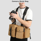 Cwatcun D104 Camera Waist Pack Vest Bag, 59.5 x 9.5 x 21cm, 75 x 10.5 x 27.5cm