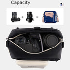 Cwatcun D118 Contrast Two Ways Backpack Cross-body Canera Bag, 21 x 21 x 14.5cm
