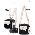 Cwatcun D118 Contrast Two Ways Backpack Cross-body Canera Bag, 21 x 21 x 14.5cm