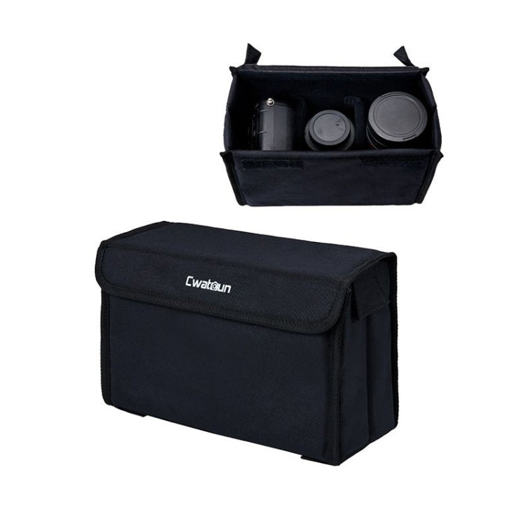 Cwatcun H80 Large Capacity Foldable Inner Camera Bag Photography Lens Bag, 22.5 x 18 x 13.5cm S, 30 x 19 x 15cm M, 34.5 x 19 x 26cm L