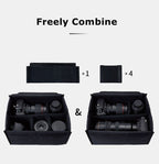 Cwatcun H80 Large Capacity Foldable Inner Camera Bag Photography Lens Bag, 22.5 x 18 x 13.5cm S, 30 x 19 x 15cm M, 34.5 x 19 x 26cm L