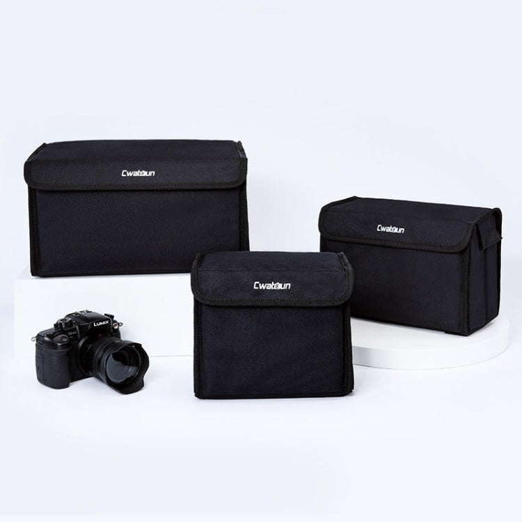 Cwatcun H80 Large Capacity Foldable Inner Camera Bag Photography Lens Bag, 22.5 x 18 x 13.5cm S, 30 x 19 x 15cm M, 34.5 x 19 x 26cm L