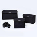 Cwatcun H80 Large Capacity Foldable Inner Camera Bag Photography Lens Bag, 22.5 x 18 x 13.5cm S, 30 x 19 x 15cm M, 34.5 x 19 x 26cm L