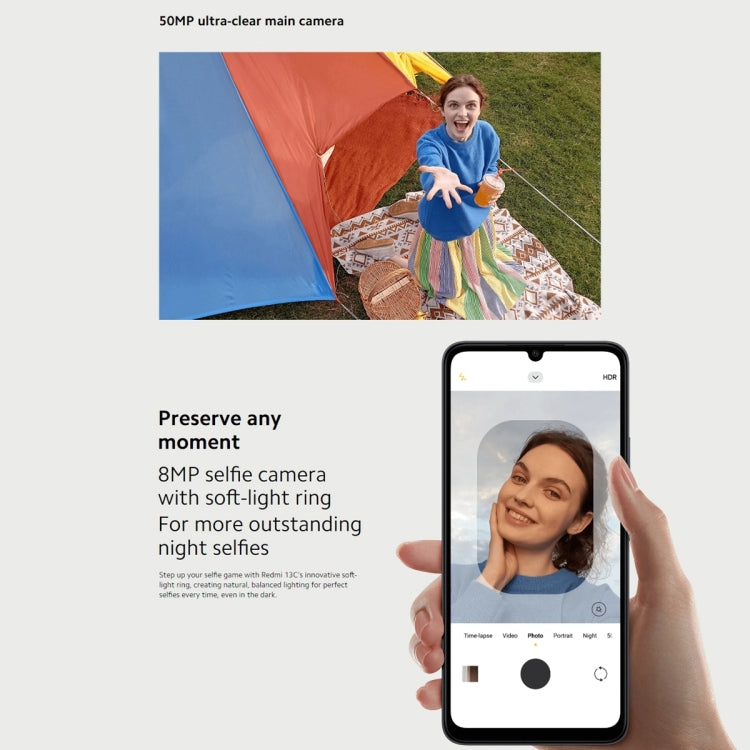 Xiaomi Redmi 13C 5G,  6.74 inch MIUI 14 MediaTek Dimensity 6100+ Octa Core 2.2GHz, NFC, Network: 5G, Not Support Google Play, 4GB+128GB, 6GB+128GB, 8GB+256GB