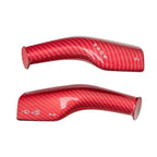For Tesla Model 3 / Y 2pcs/Set Car Turn Signal Lever Carbon Fiber Pattern Protective Cover