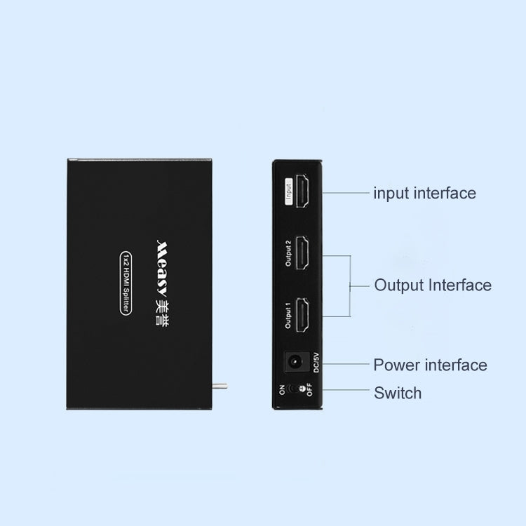Measy SPH102 1 to 2 HDMI 1080P Simultaneous Display Splitter, 1 to 2, AU Plug, 1 to 2, EU Plug, 1 to 2, UK Plug