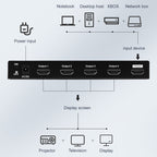 Measy SPH104 1 to 4 4K HDMI 1080P Simultaneous Display Splitter, 1 to 4, AU Plug, 1 to 4, EU Plug, 1 to 4, UK Plug