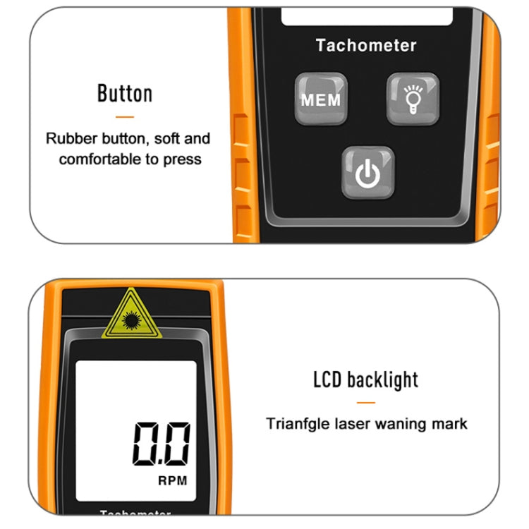 RZ835 Digital Tachometer, Range: 2.5-99999RPM, RZ835